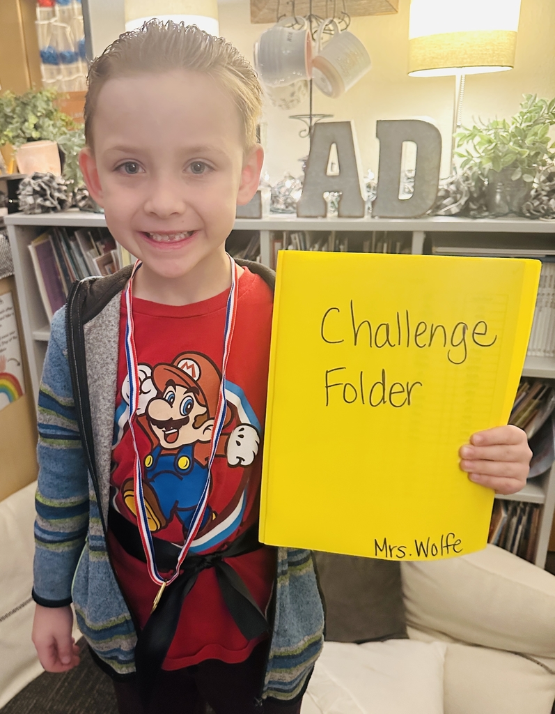 Greyson has worked incredibly hard to learn his first grade Dolch sight words and he is now a member of the “Challege Folder” Club!!!