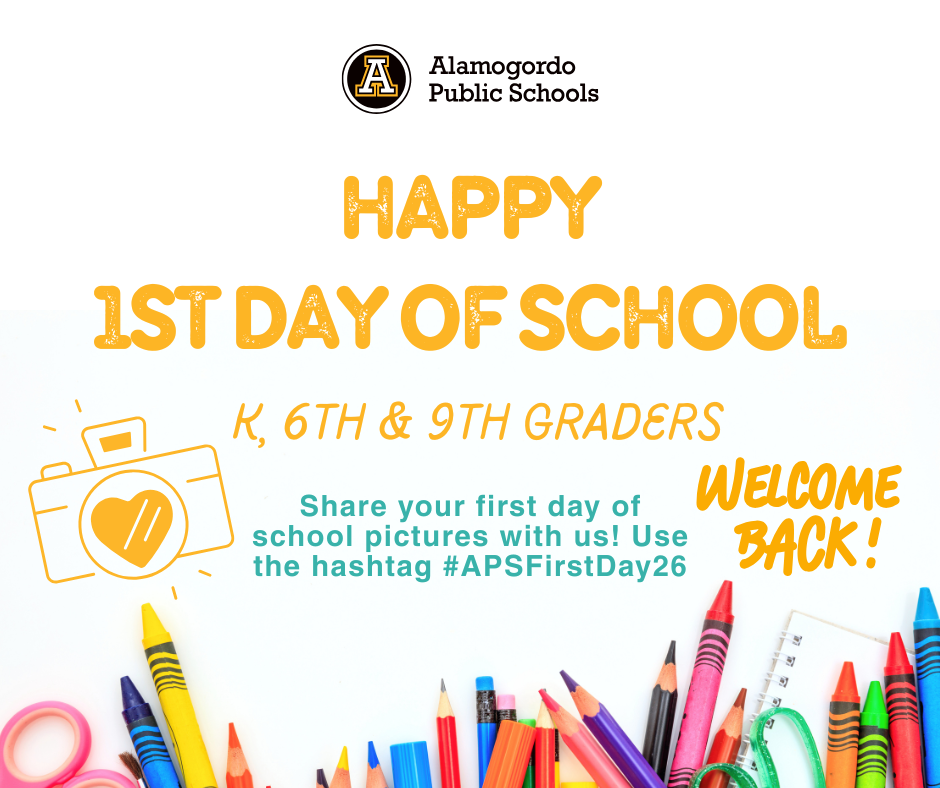 Happy first day of school to k, 6th & 9th graders. Share your first day of school photos with us! Use the hashtag #APSFirstDay26. Welcome Back! 