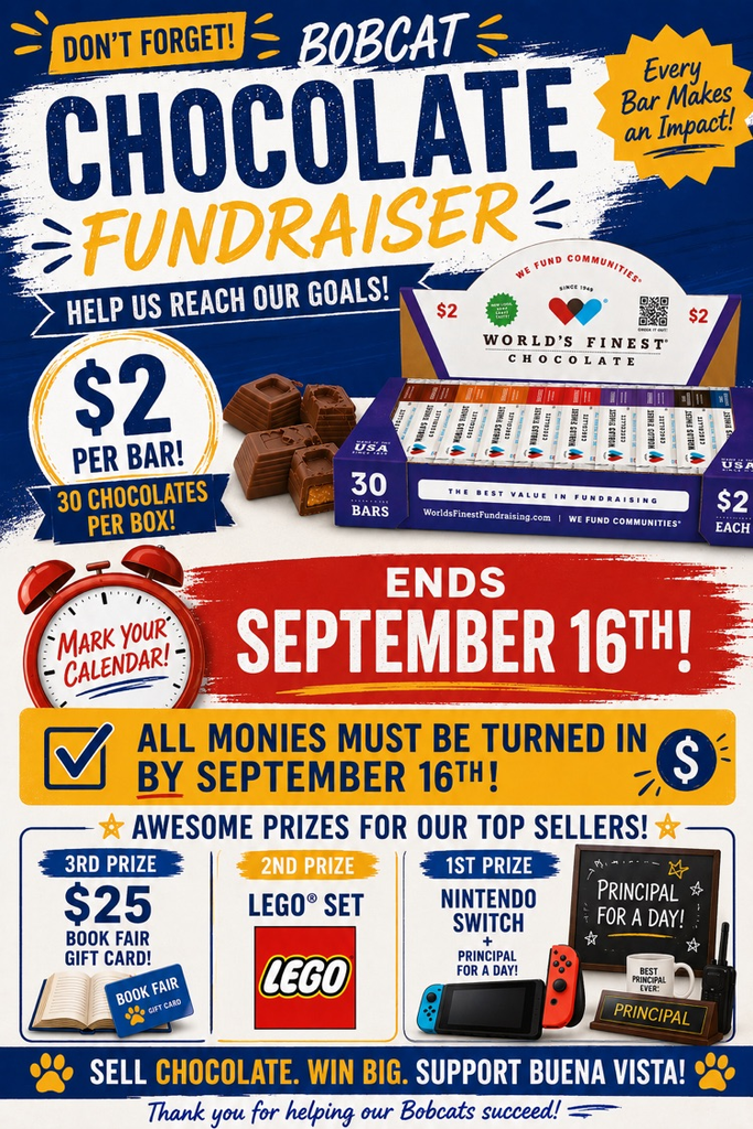 Ends Sept 16th - Chocolates Fundraiser