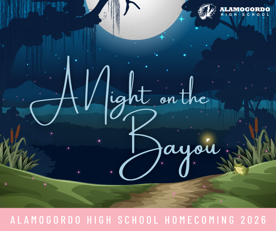 A night on the bayou AHS homecoming graphic - AHS logo on the upper right hand corner. 