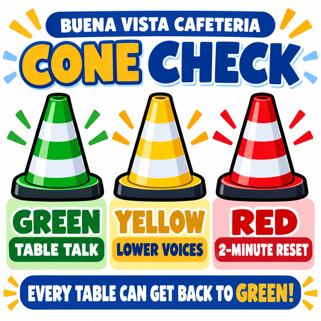 Stoplight Cones for Cafeteria