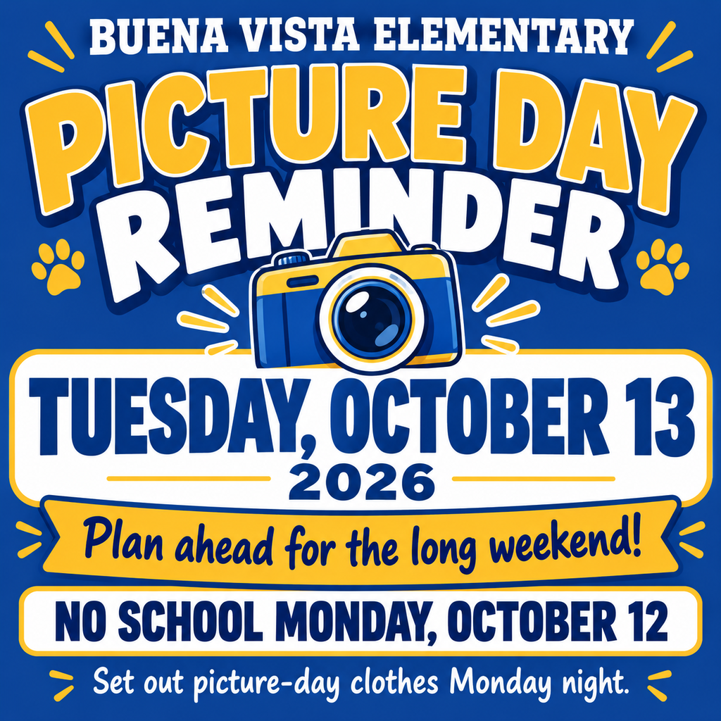 Reminder: 10/13 Picture Day