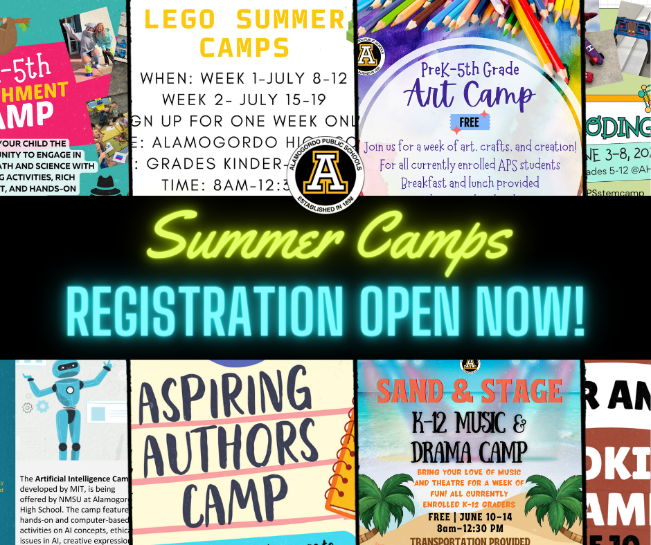 Summer Camp Registration Open Now graphic announcement