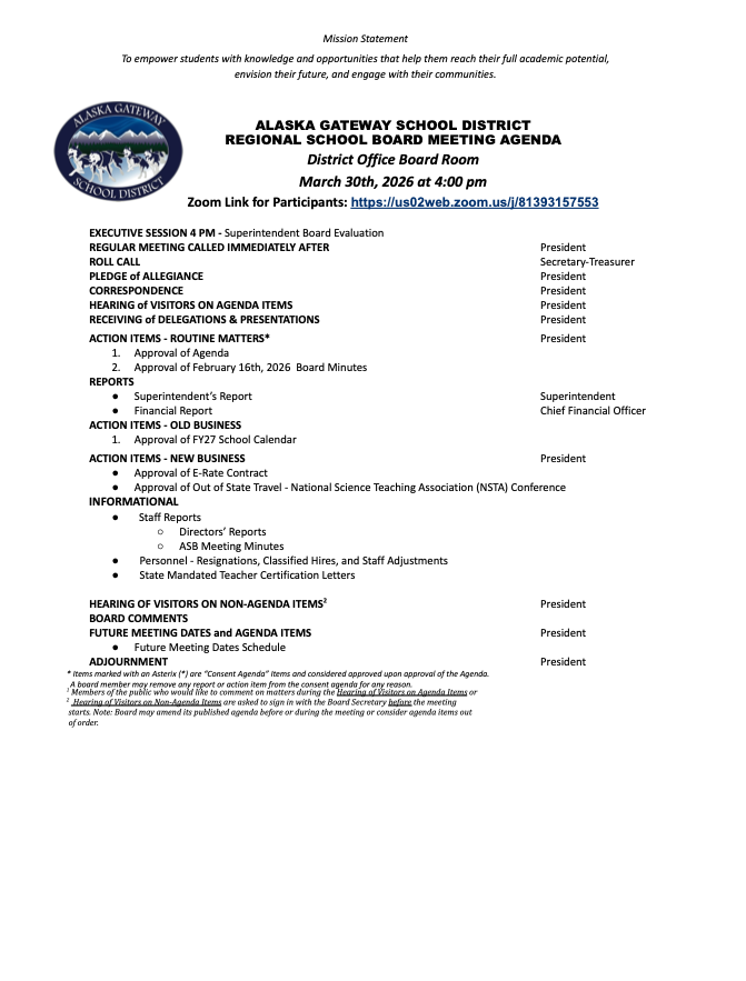 Updated RSB Agenda