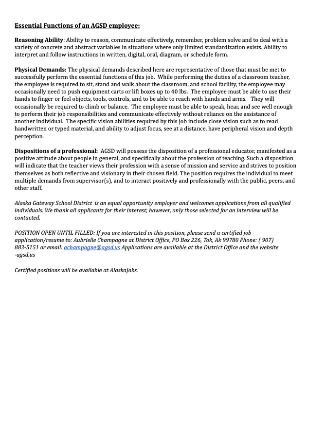 Job Vacancy - Northway Principal 