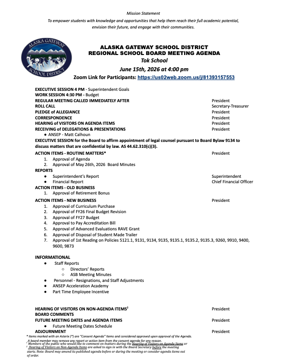 6/15/26 RSB Meeting Agenda