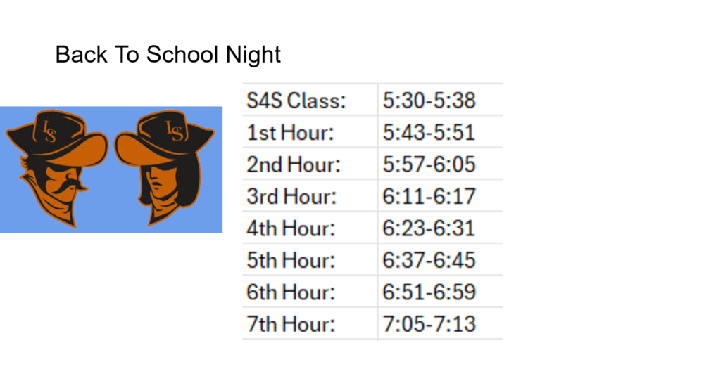 LMS 2026 Back To School Night Schedule