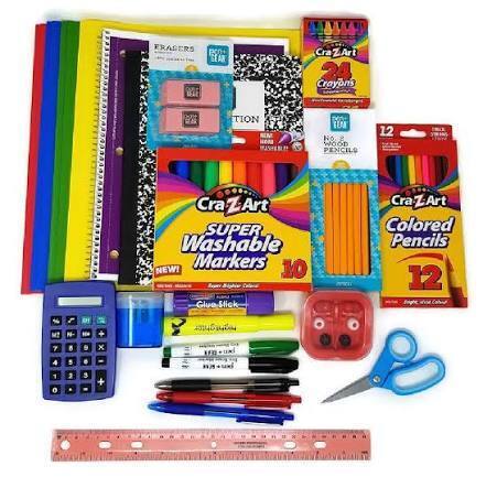 Image of miscellaneous school supplies