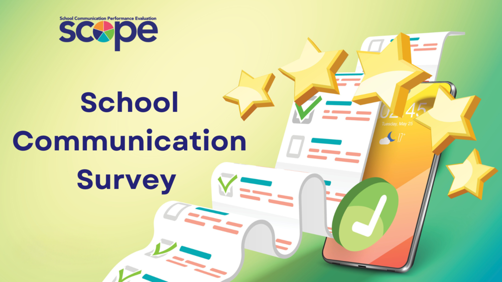 School Communications Survey with list coming out of telephone