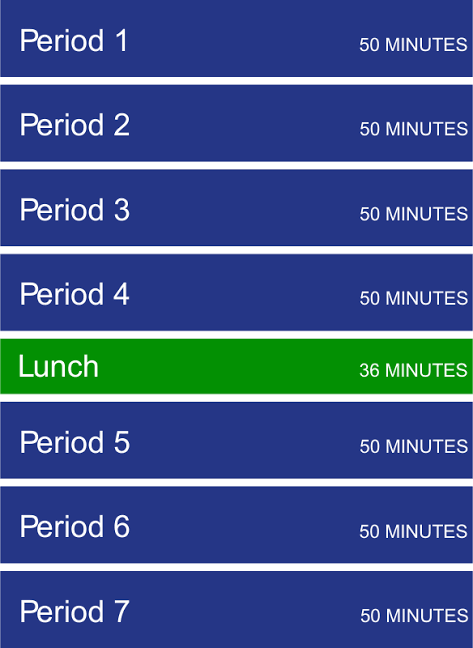 Sample student schedule