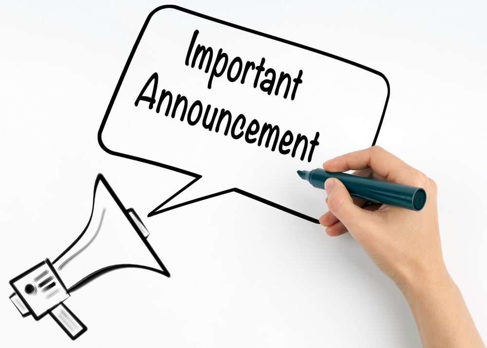 Important Announcement