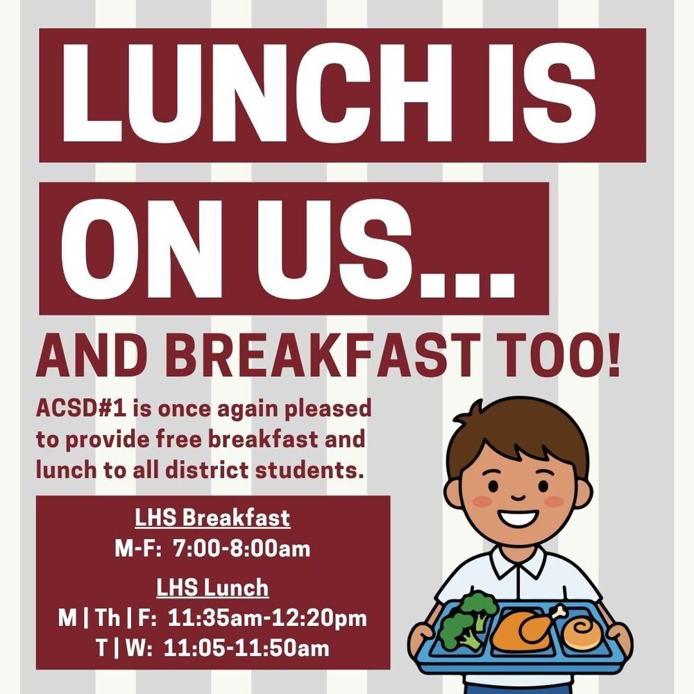 Free breakfast and lunch