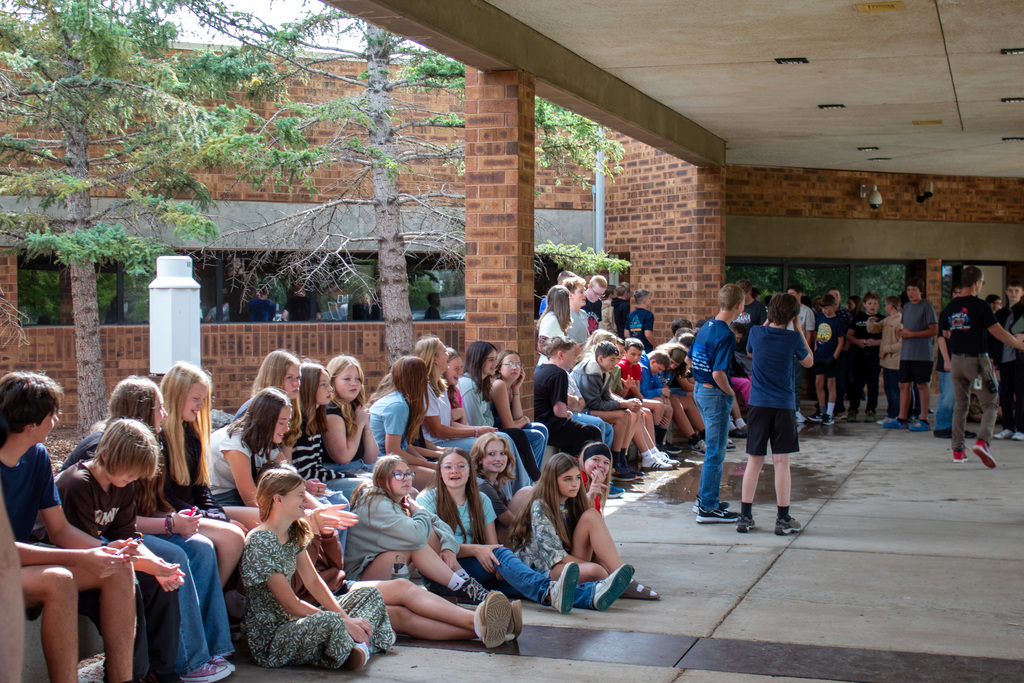LMS students receiving first day safety procedures
