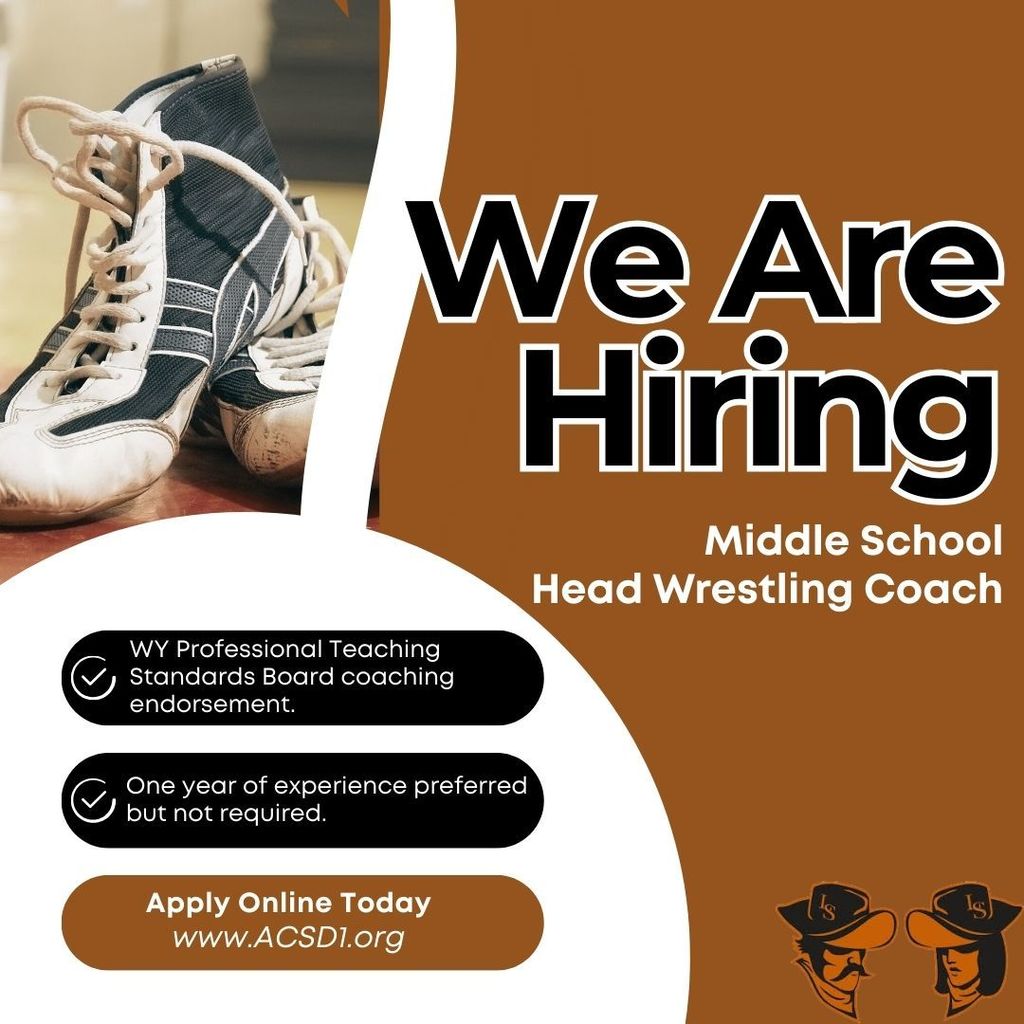 We are hiring - head wrestling coach middle school