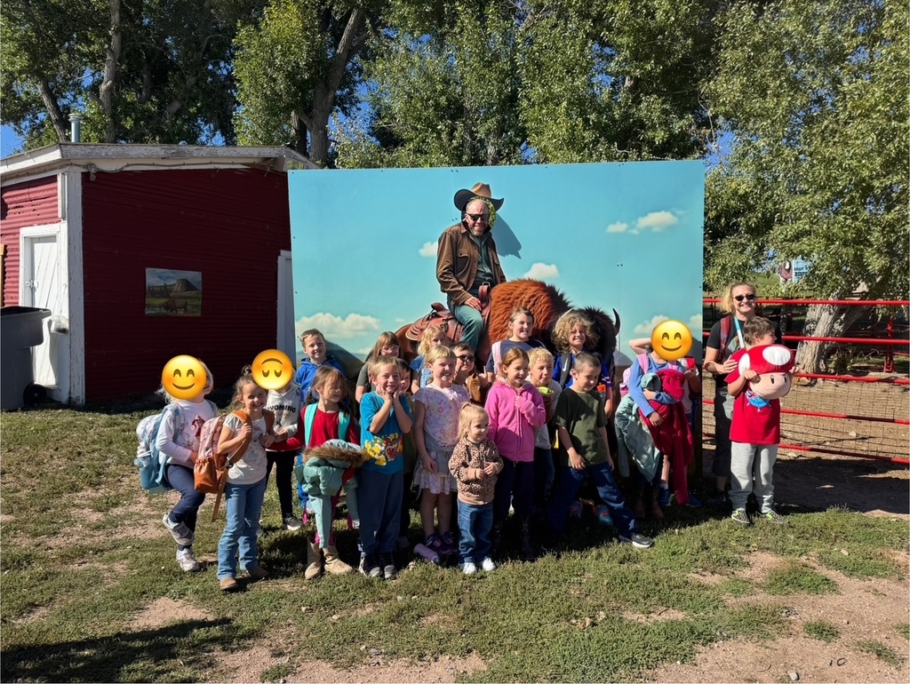Students posing at Terry Bison Ranch