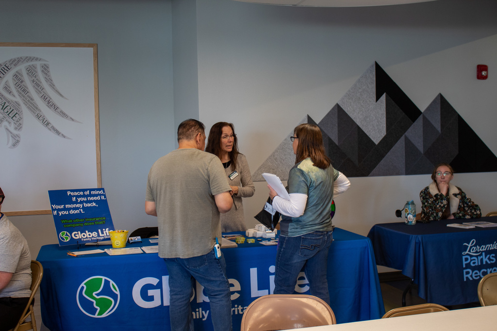 staff speaking to representative