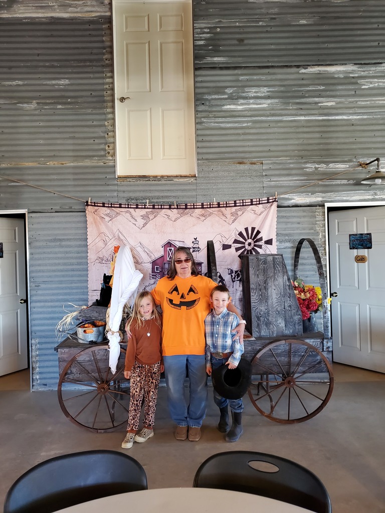 Students playing at pumpkin patch