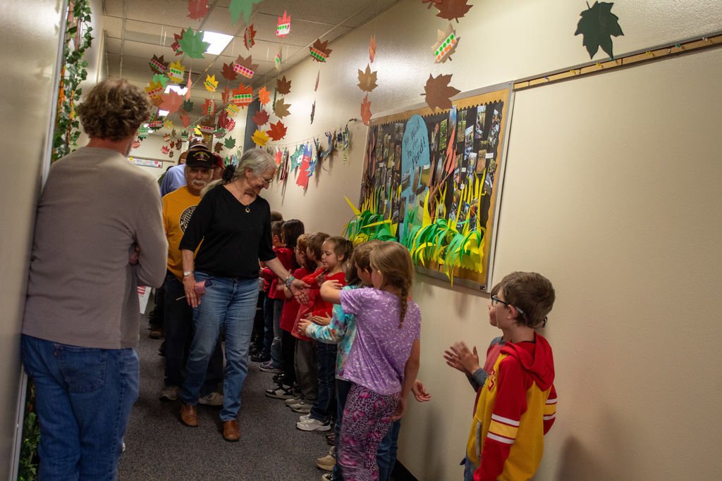 Veterans walking the halls