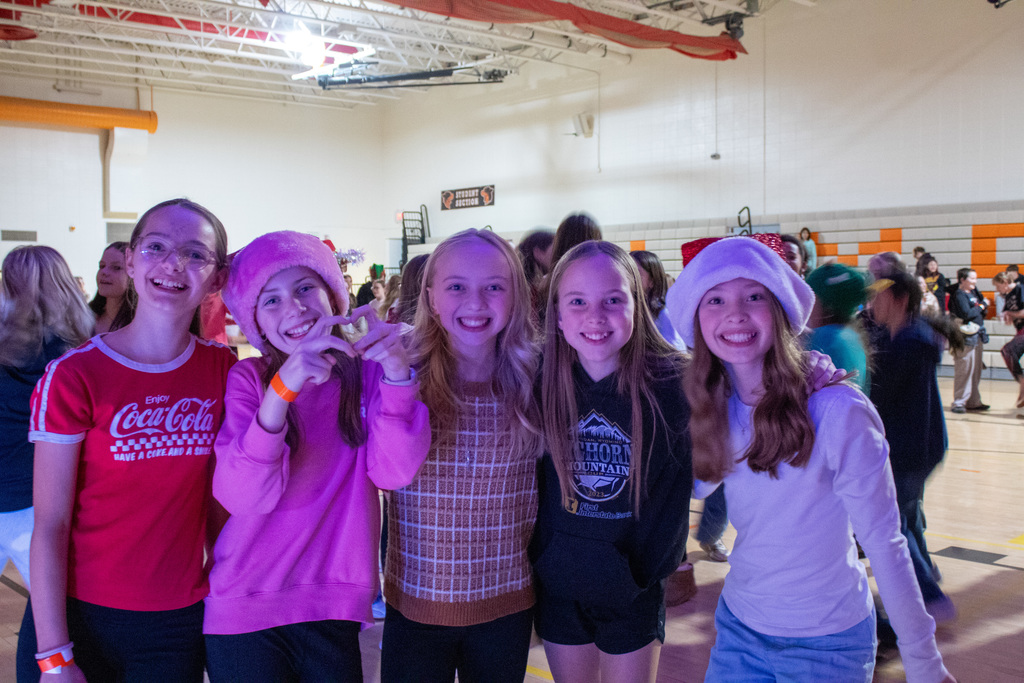 Young girls posing for photo
