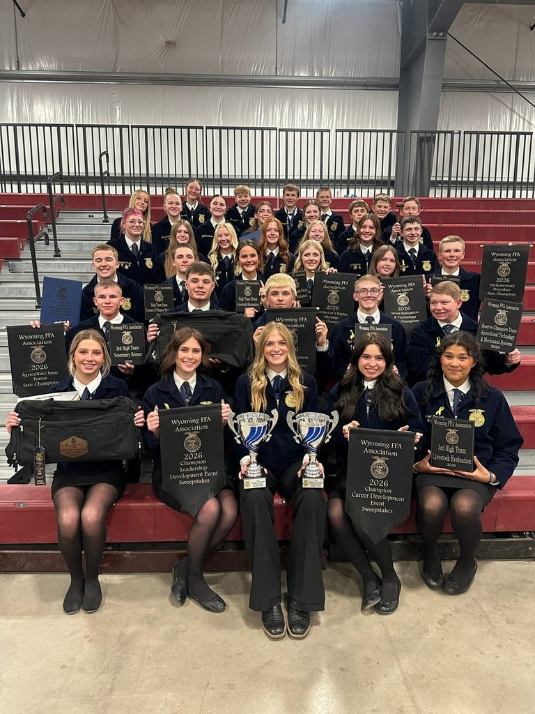 Group of students dressed in FFA Official Dress