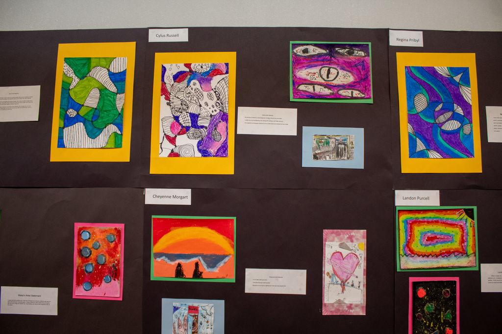Artwork displayed on a wall