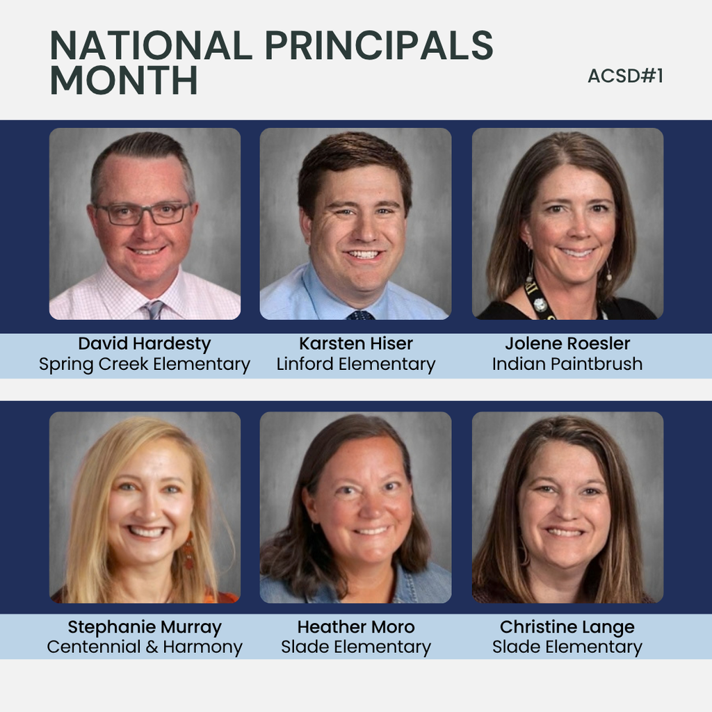 Happy National Prinicpals Month - List of ACSD Primary Principals