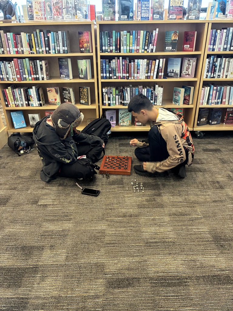 two students playing chess