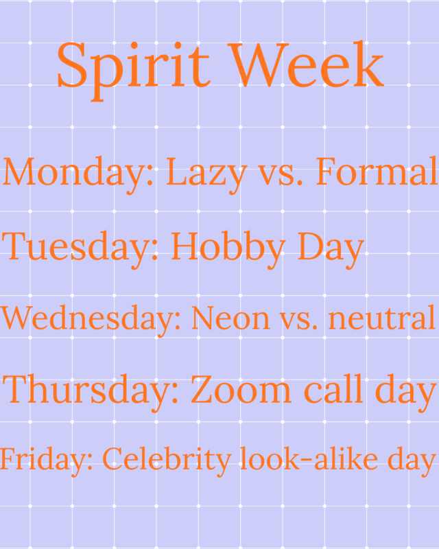 spirit week days