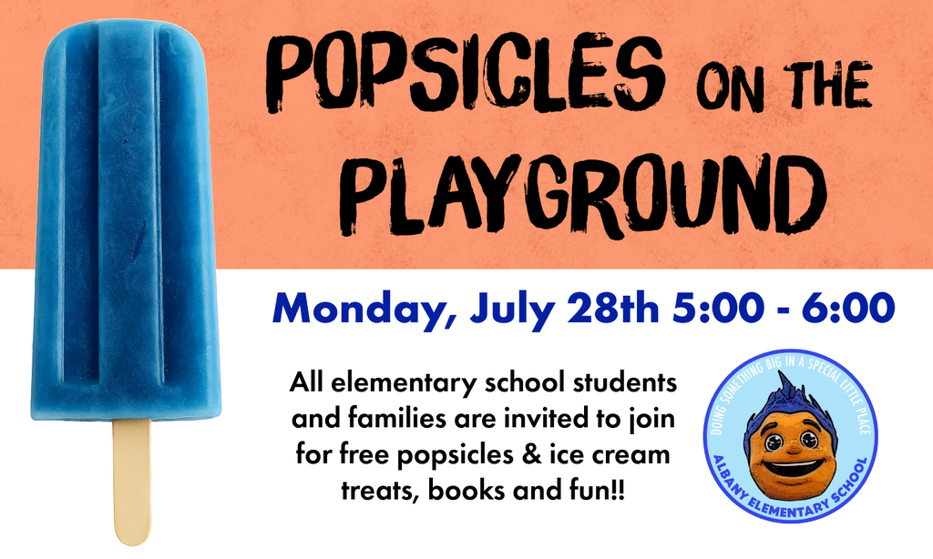 Popsicles on the Playground July 28 @ 5:00