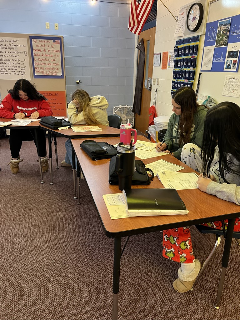 Students working together to find key information.