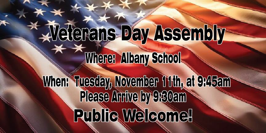 Veterans Day Assembly Banner