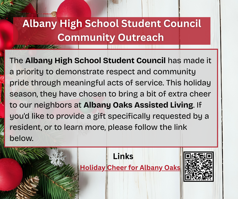 Holiday Cheer for Albany Oaks