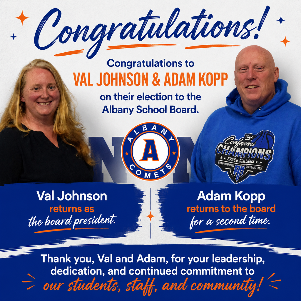 Val Johnson and Adam Kopp on the School Board