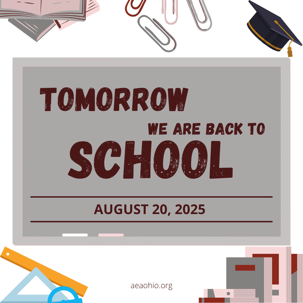 Tomorrow we are back to school 8.20.25