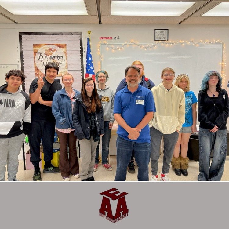 students with guest speaker
