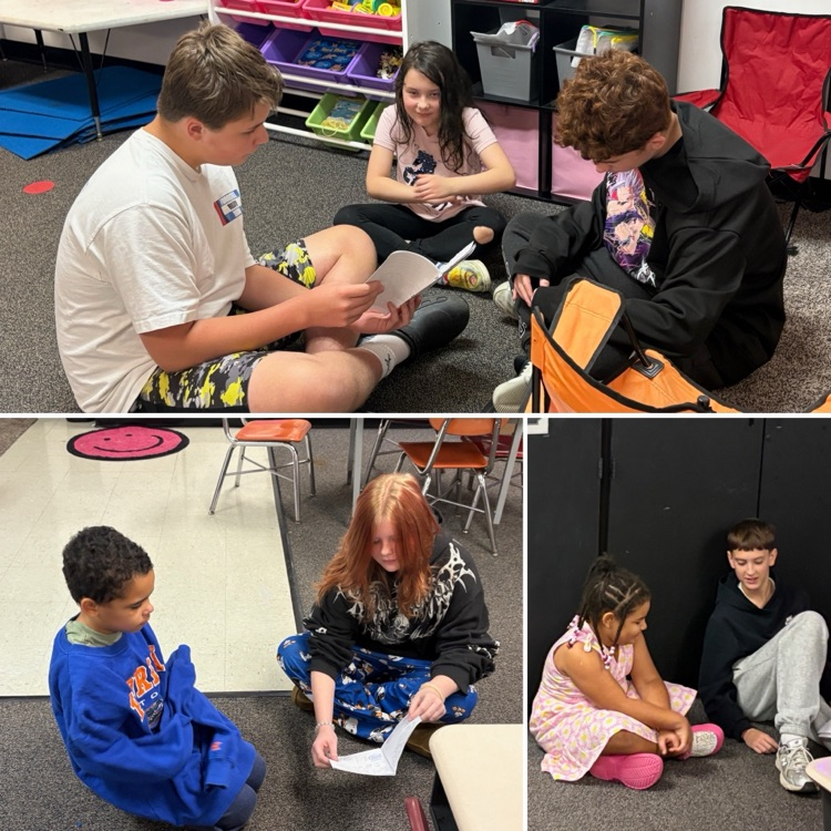 students reading together