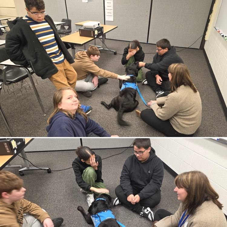 students with Buster