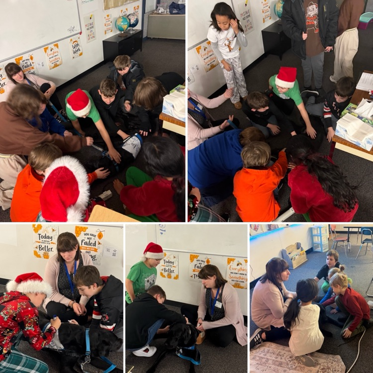 students with Buster