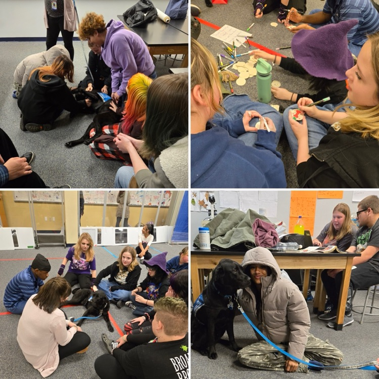 students with Buster