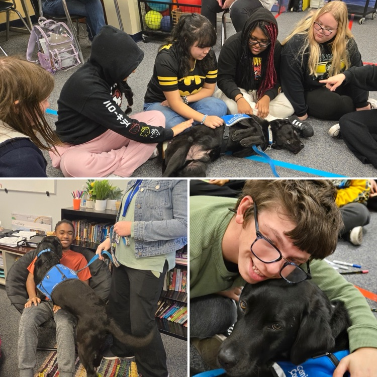 students with Buster