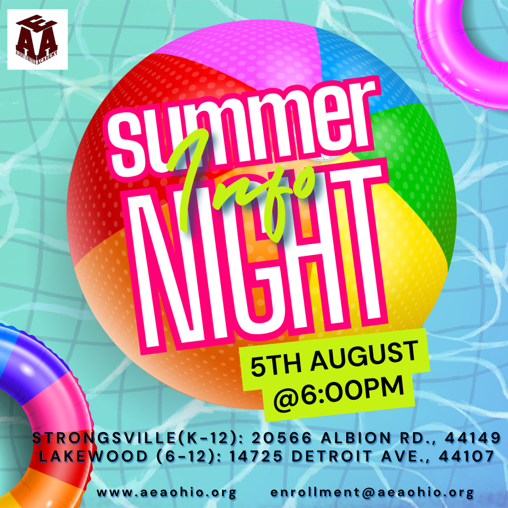 Information night, august 5th at 6pm
