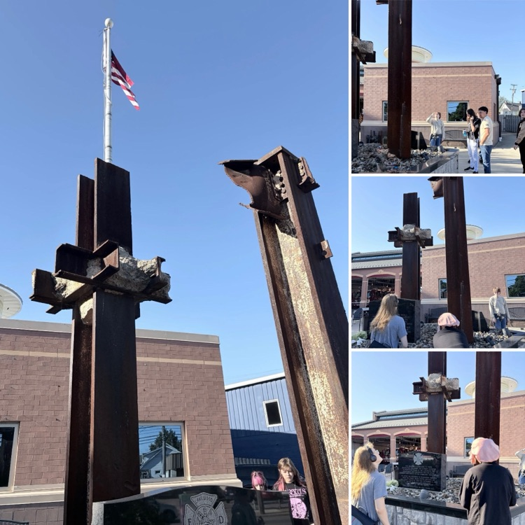 students observing Sept 11th memorial in Lakewood