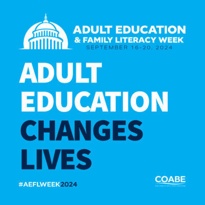 Adult Education Changes Lives Week 2024 Sign