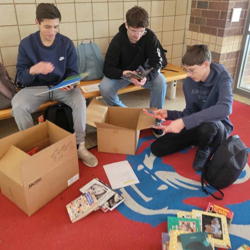 Each student had to sort and organize each book per the guidelines given.