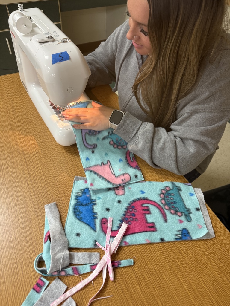Sewing them together. 