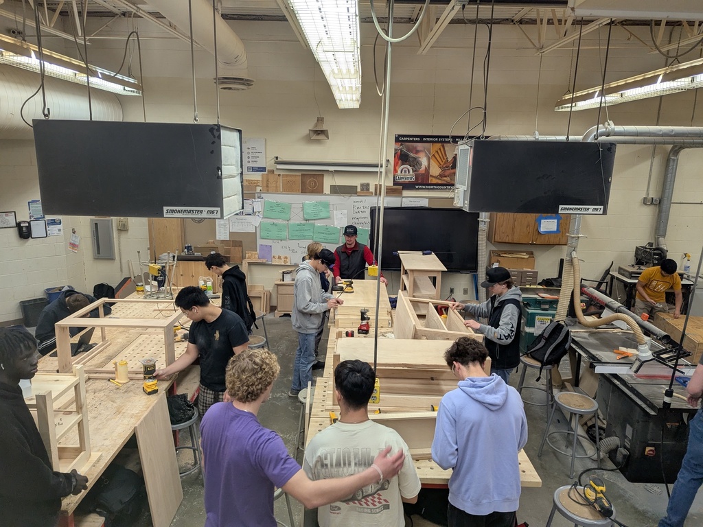 Lots of furniture making in the woodshop today. 