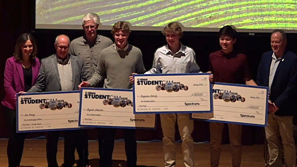 Award Winners for CSPAN's Documentary Contest Receive their cash awards