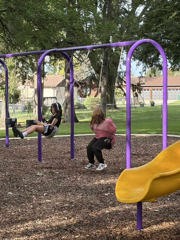 Students playing at the park.