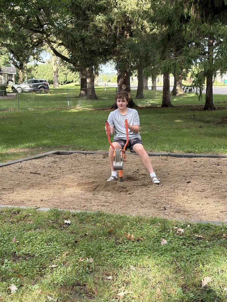 Students playing at the park.