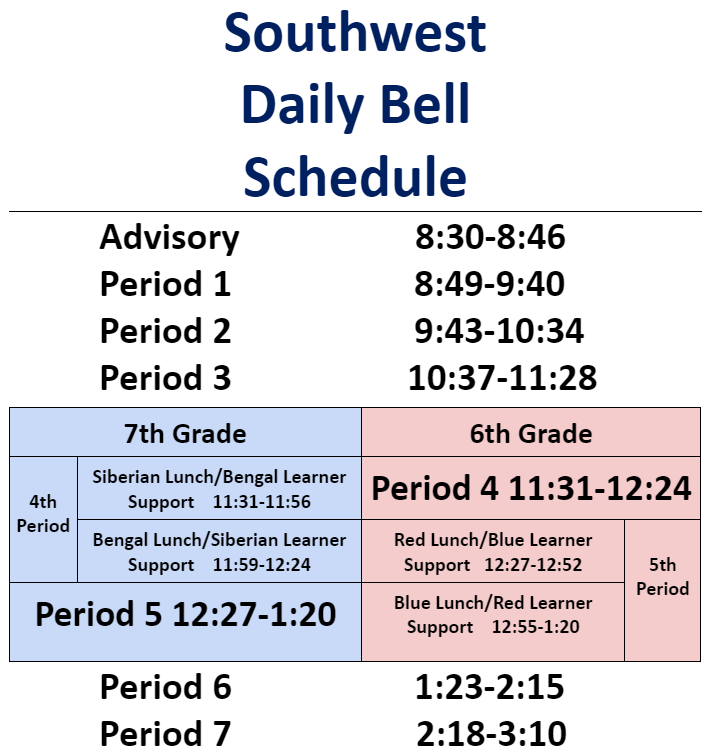 Bell Schedule